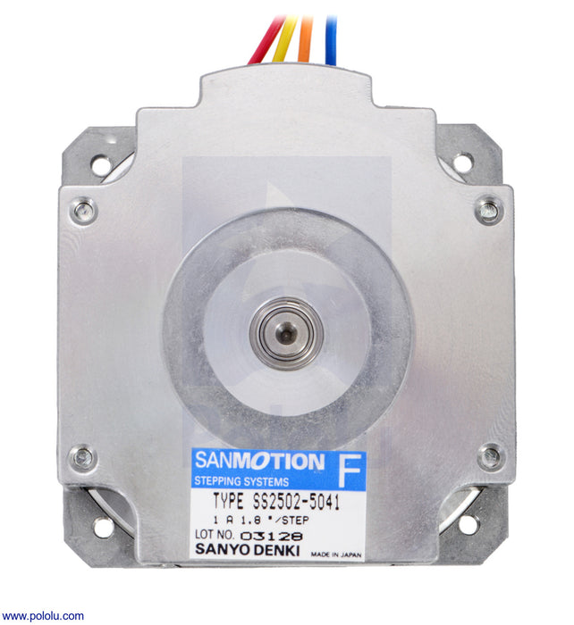 Sanyo Pancake Stepper Motor: Bipolar, 200 Steps/Rev, 50×16mm, 5.9V, 1 A/Phase