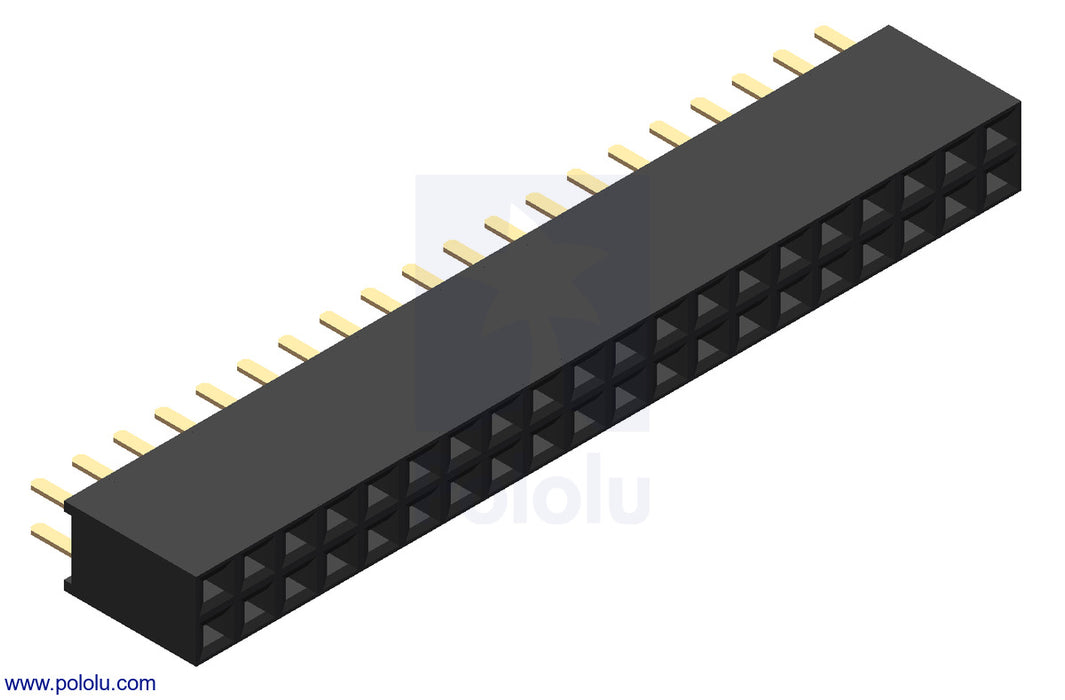 0.100" (2.54 mm) Female Header: 2x20-Pin, Straight