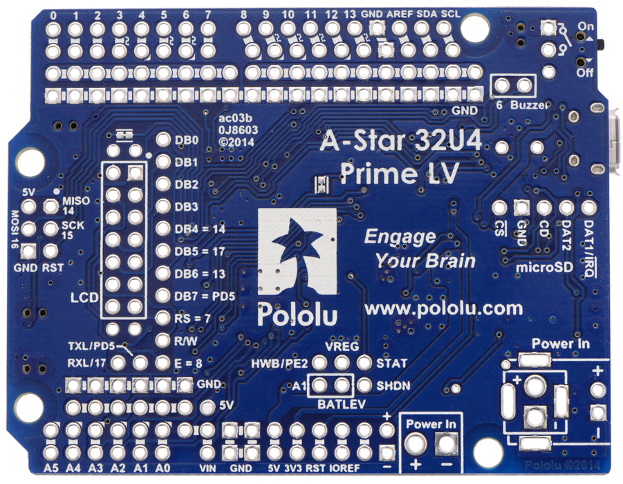 A-Star 32U4 Prime LV (SMT Components Only) (ac03b)