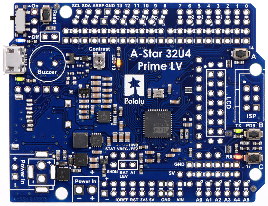 A-Star 32U4 Prime LV (SMT Components Only) (ac03b)