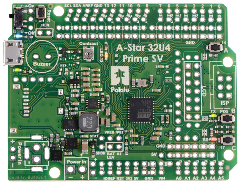 A-Star 32U4 Prime SV (SMT Components Only)