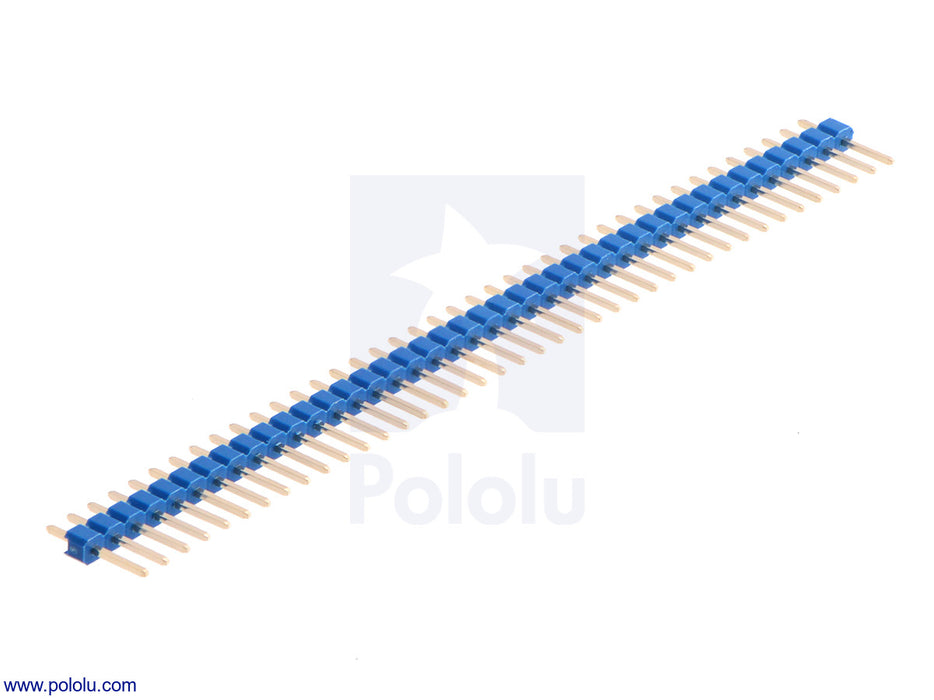 0.100" (2.54 mm) Breakaway Male Header: 1×40-Pin, Straight, Blue