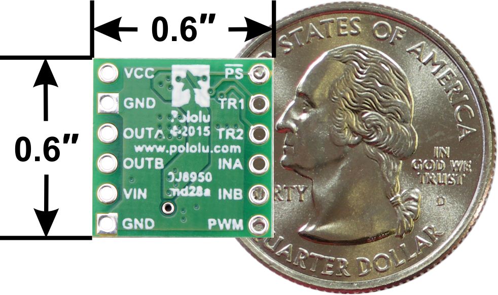 BD65496MUV Single Brushed DC Motor Driver Carrier