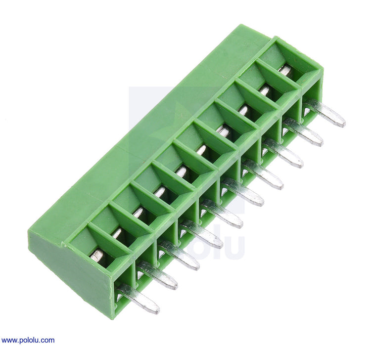 Screw Terminal Block: 10-Pin, 0.1″ Pitch, Side Entry