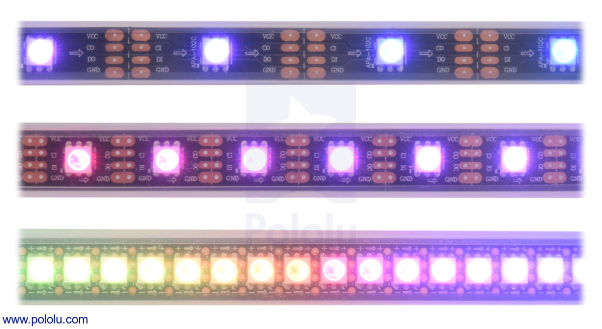 Addressable High-Density RGB 144-LED Strip, 5V, 1m (SK9822)