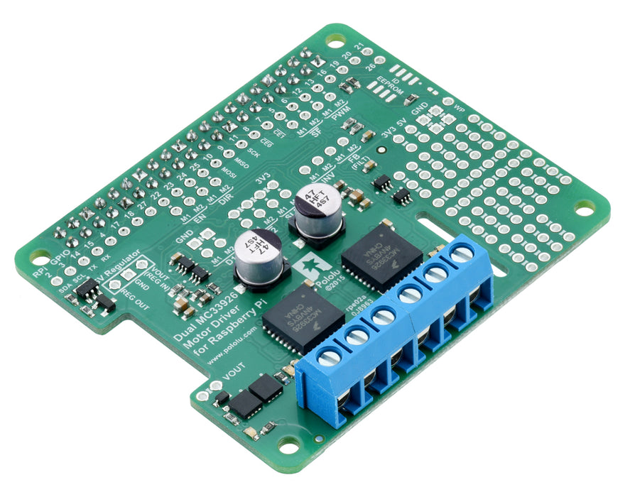 Pololu Dual MC33926 Motor Driver for Raspberry Pi (Assembled)