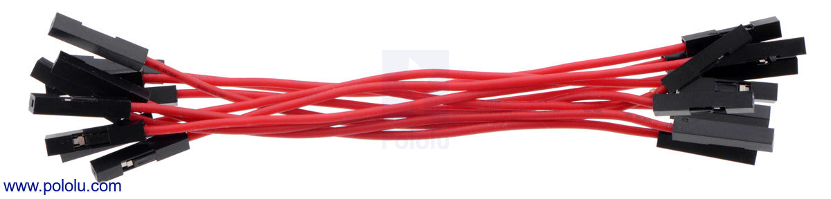 Premium Jumper Wire 10-Pack FF 3" Red