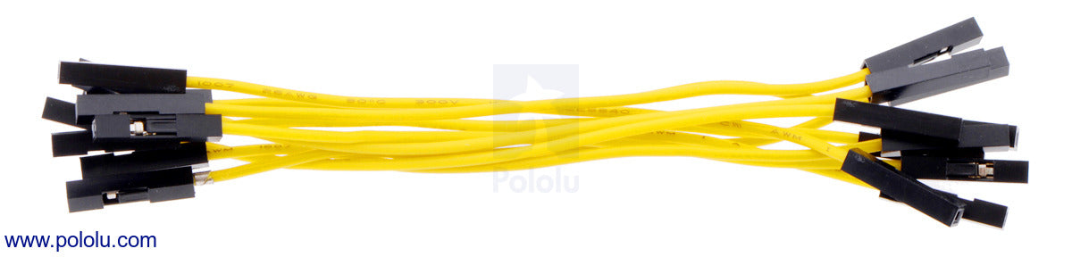 Premium Jumper Wire 10-Pack F-F 3" Yellow