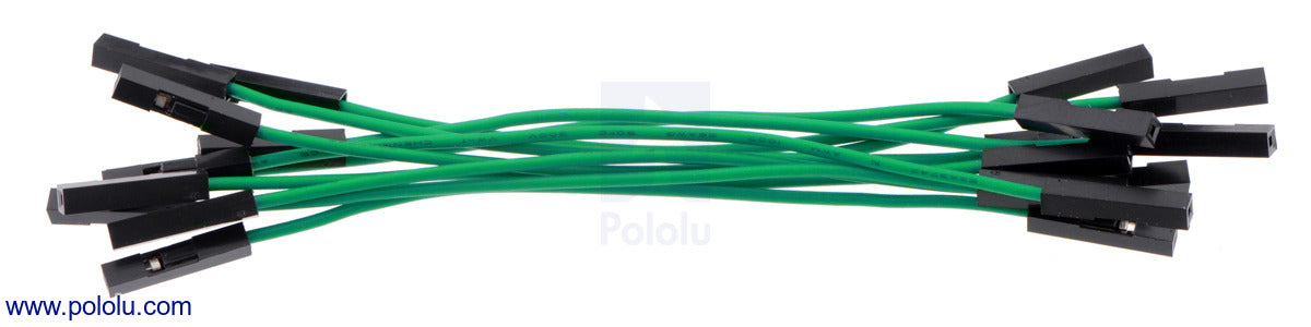 Premium Jumper Wire 10-Pack F-F 3" Green