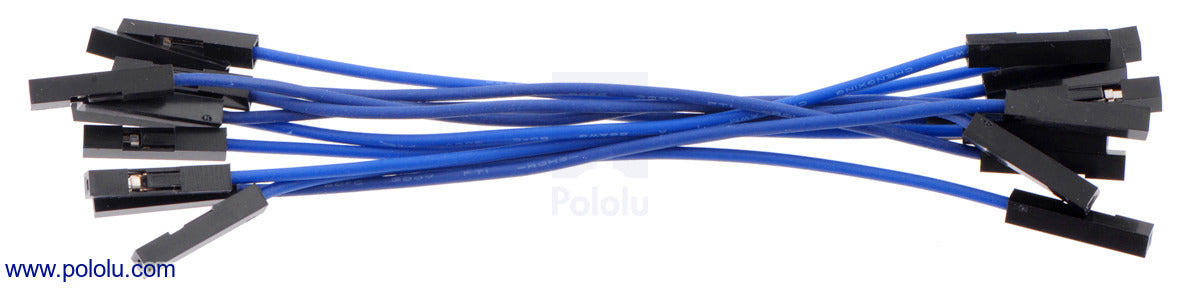 Premium Jumper Wire 10-Pack F-F 3" Blue