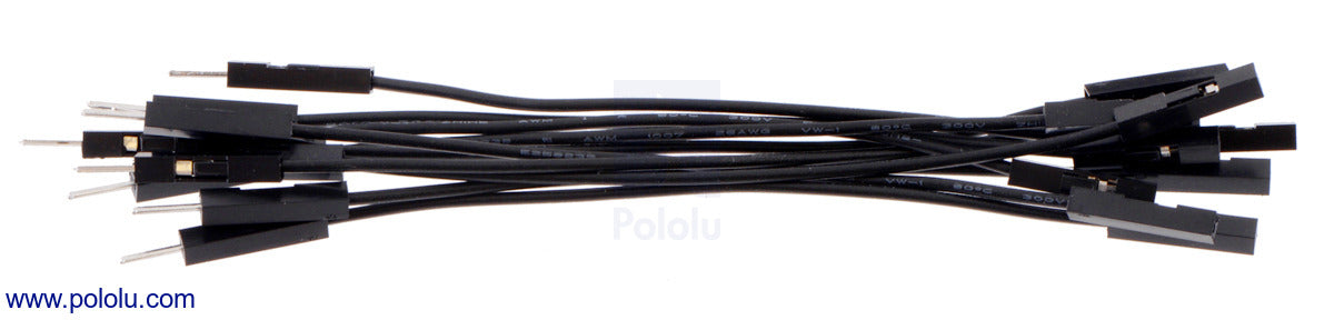 Premium Jumper Wire 10-Pack MF 3" Black