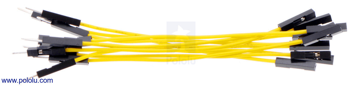 Premium Jumper Wire 10-Pack M-F 3" Yellow