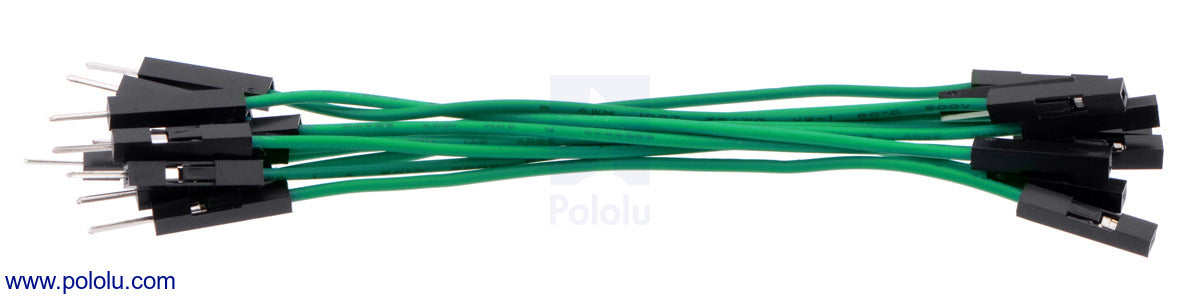 Premium Jumper Wire 10-Pack M-F 3" Green