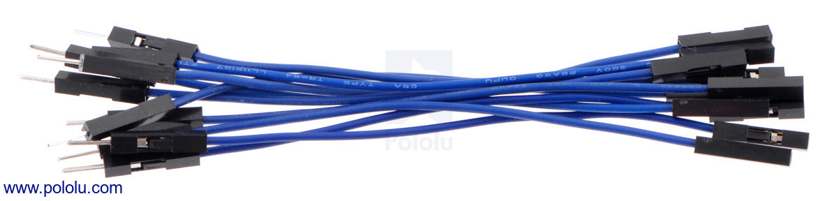 Premium Jumper Wire 10-Pack MF 3" Blue