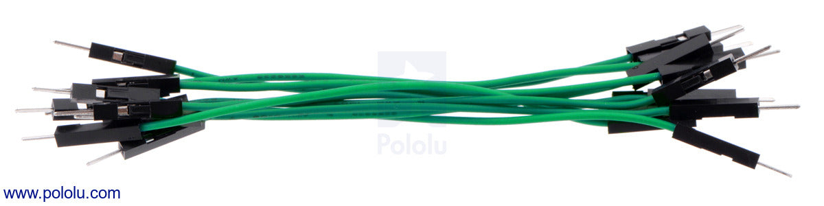 Premium Jumper Wire 10-Pack M-M 3" Green