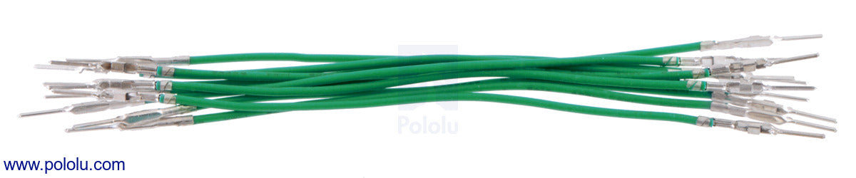 Wires with Pre-Crimped Terminals 10-Pack MM 3" Green