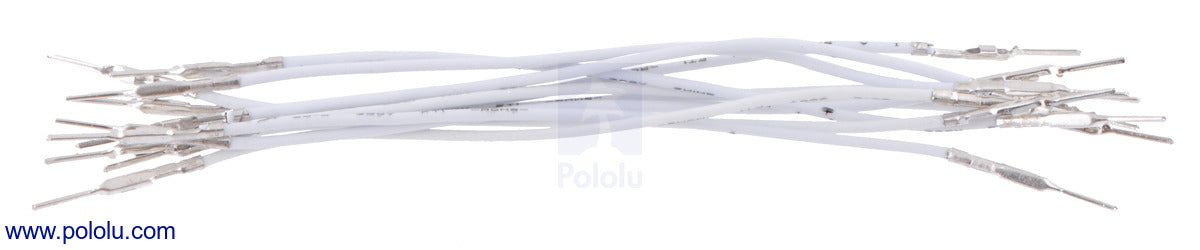 Wires with Pre-Crimped Terminals 10-Pack MM 3" White