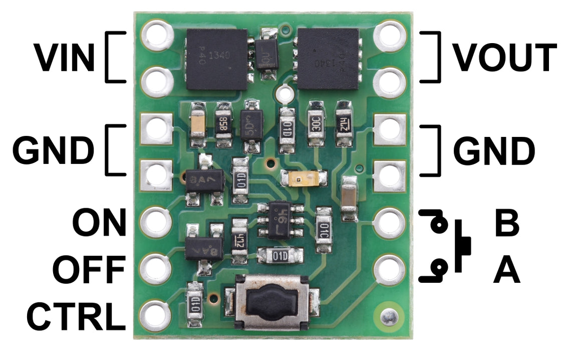 Mini Pushbutton Power Switch with Reverse Voltage Protection, LV