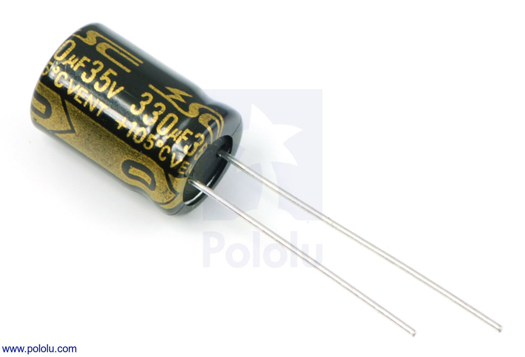 Capacitor: 330uF, 35V, Electrolytic, Radial