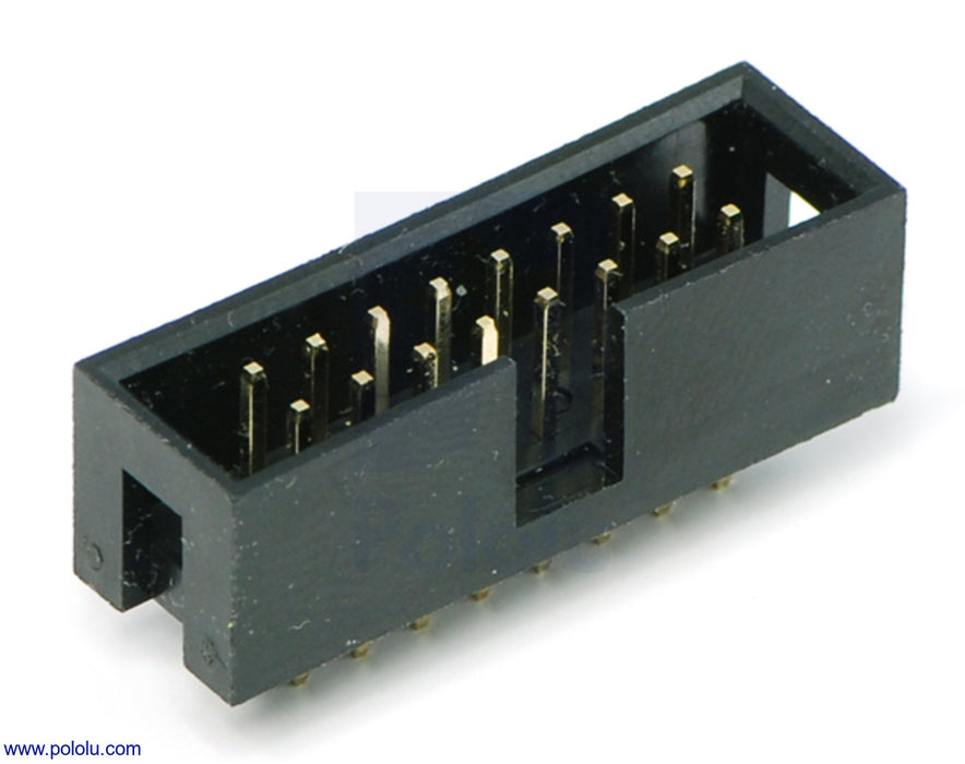 Shrouded Box Header: 2×8-Pin, 0.100" (2.54 mm) Male