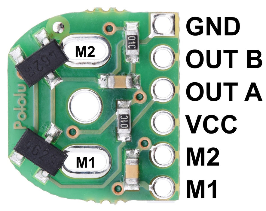 Magnetic Encoder Pair Kit for Micro Metal Gearmotors, 12 CPR, 2.7-18V