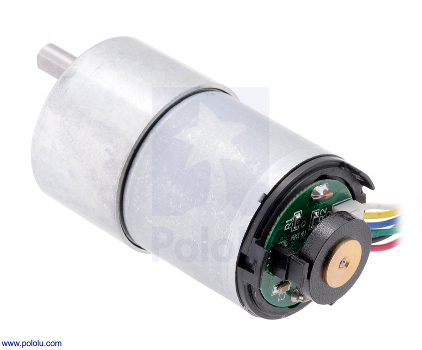 100:1 Metal Gearmotor 37Dx73L mm 24V with 64 CPR Encoder (Helical Pinion)