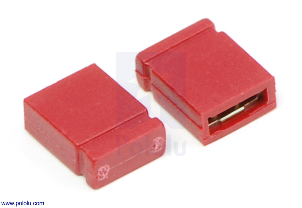 0.100" (2.54 mm) Shorting Block: Red, Top Closed