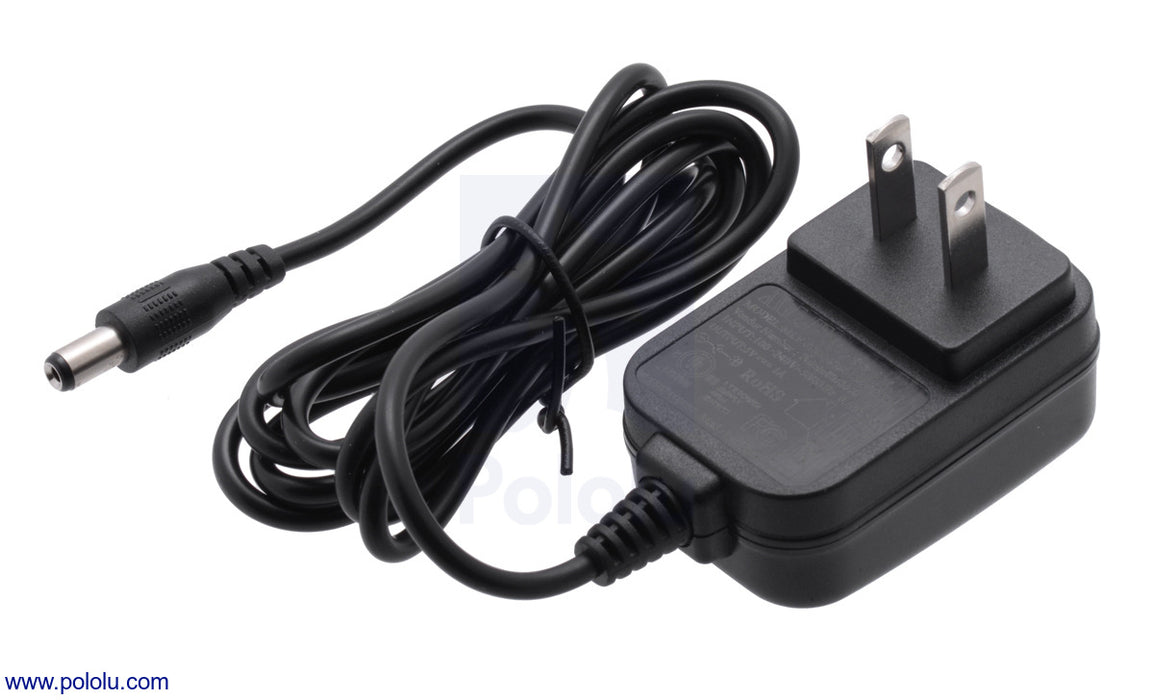 Wall Power Adapter: 5VDC, 1A, 5.5×2.1mm Barrel Jack, Center-Positive