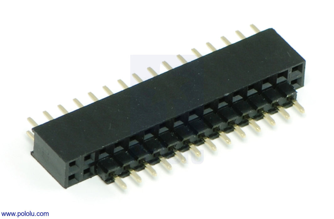0.100" (2.54 mm) Breakaway Male Header: 2×40-Pin, Right Angle