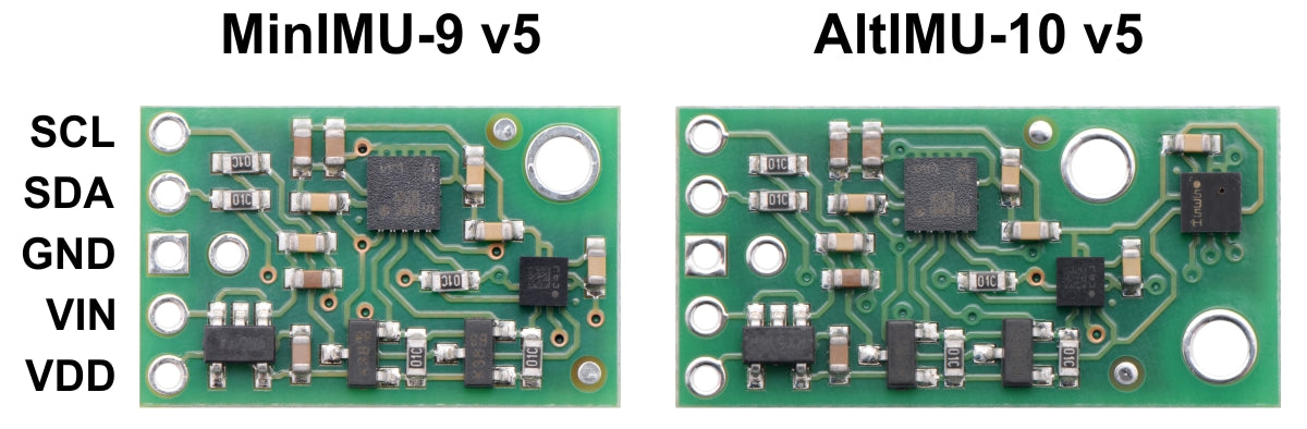 MinIMU-9 v5 Gyro, Accelerometer, and Compass (LSM6DS33 and LIS3MDL Carrier)