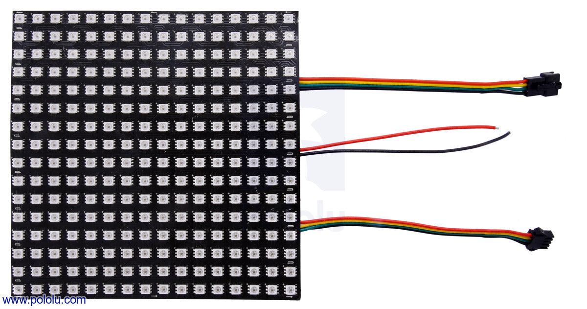 Addressable RGB 16x16-LED Flexible Panel, 5V, 10mm Grid (SK9822)