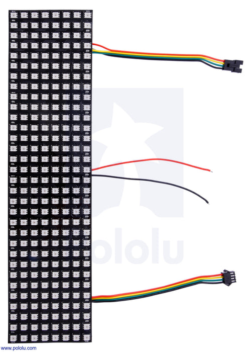 Addressable RGB 8x32-LED Flexible Panel, 5V, 10mm Grid (SK9822)