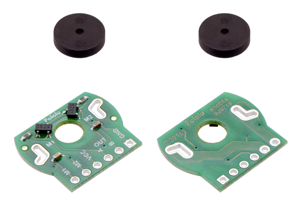 Magnetic Encoder Pair Kit for Mini Plastic Gearmotors, 12 CPR, 2.7-18V