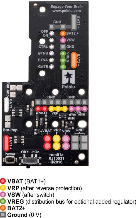 Power Distribution Board for Romi Chassis