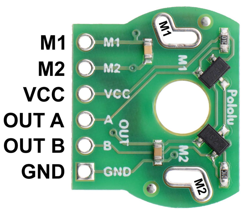 Magnetic Encoder Pair Kit for 20D mm Metal Gearmotors, 20 CPR, 2.7-18V