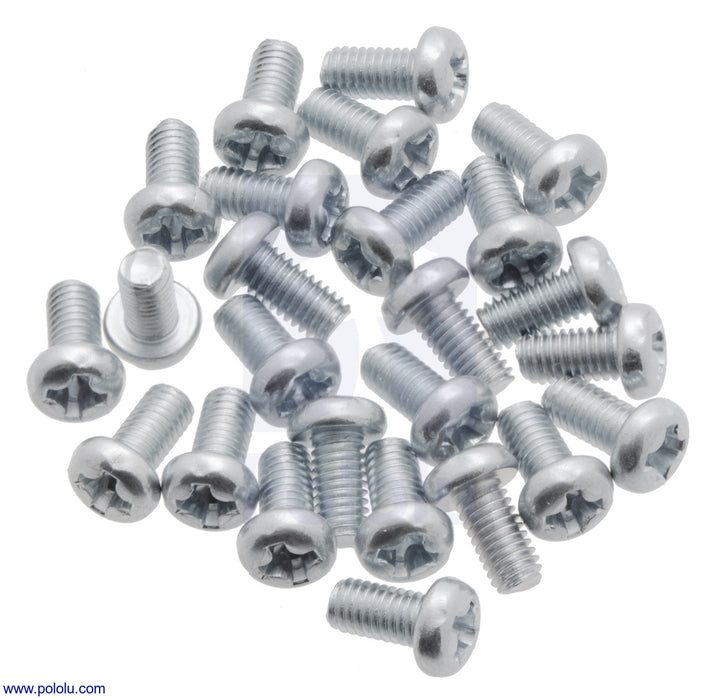 Machine Screw: M3, 6mm Length, Phillips (25-pack)