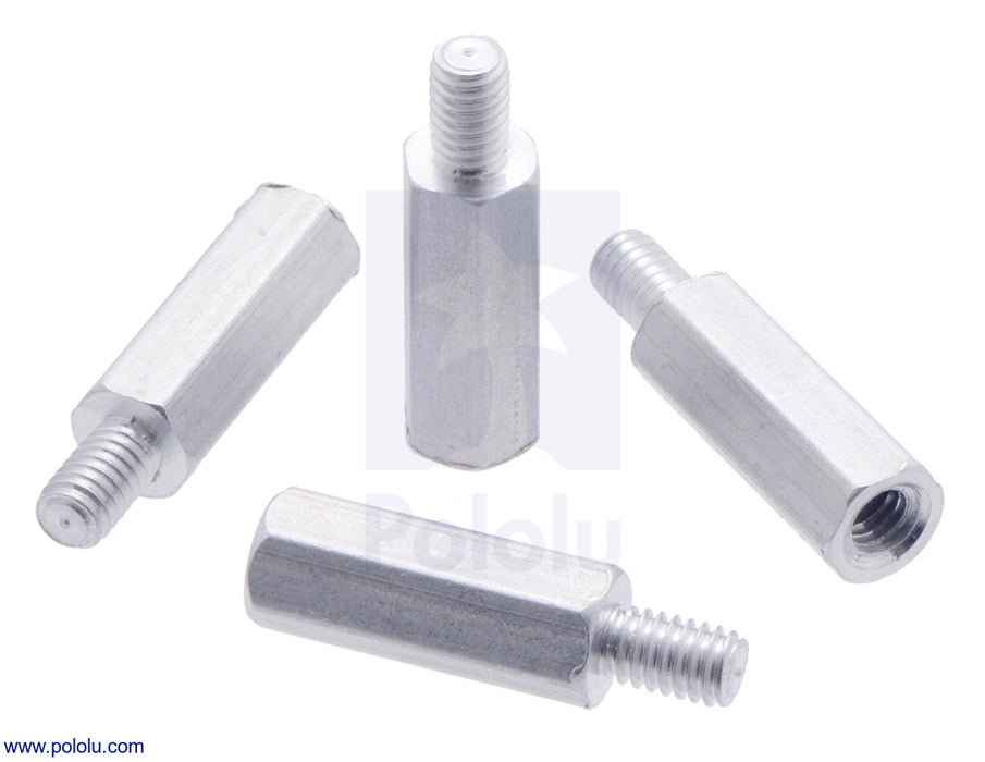 Aluminum Standoff for Raspberry Pi: 11mm Length, 4mm M2.5 Thread, MF (4-Pack)