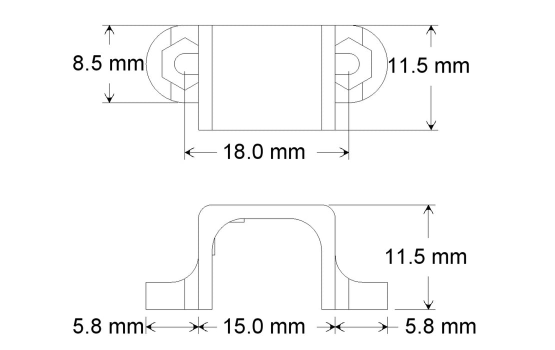 Pololu Micro Metal Gearmotor Bracket Pair - Black