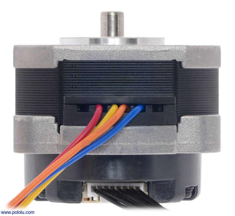 Sanyo Pancake Stepper Motor with Encoder: Bipolar, 200 Steps/Rev, 42×31.5mm, 5.4V, 1 A/Phase, 4000 CPR