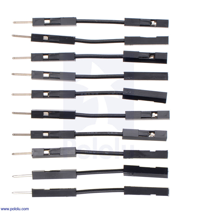 Premium Jumper Wire 10-Pack M-F 1" Black