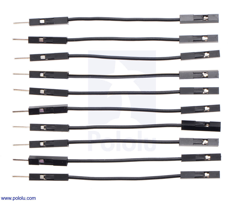 Premium Jumper Wire 10-Pack MF 2" Black