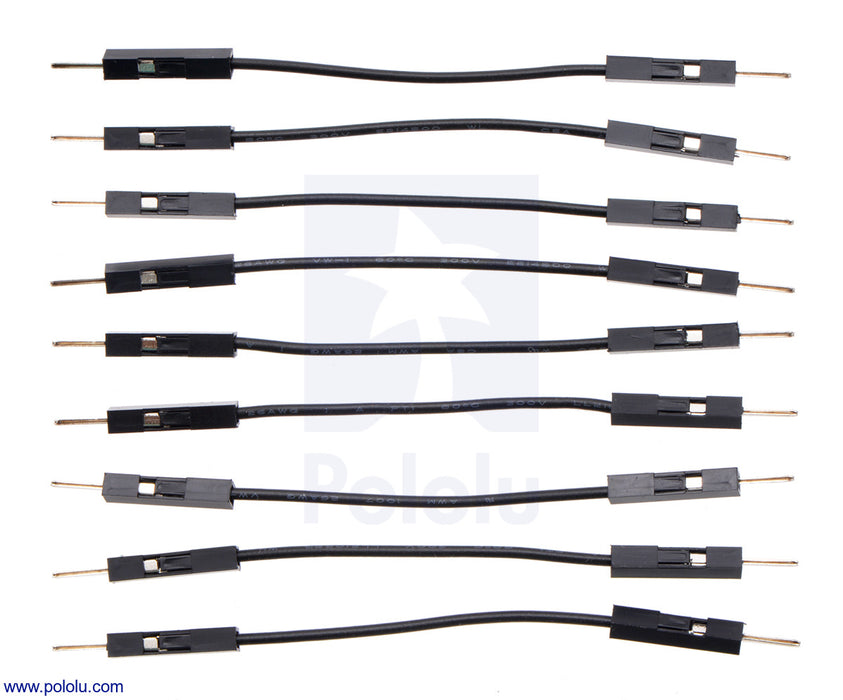 Premium Jumper Wire 10-Pack M-M 2" Black