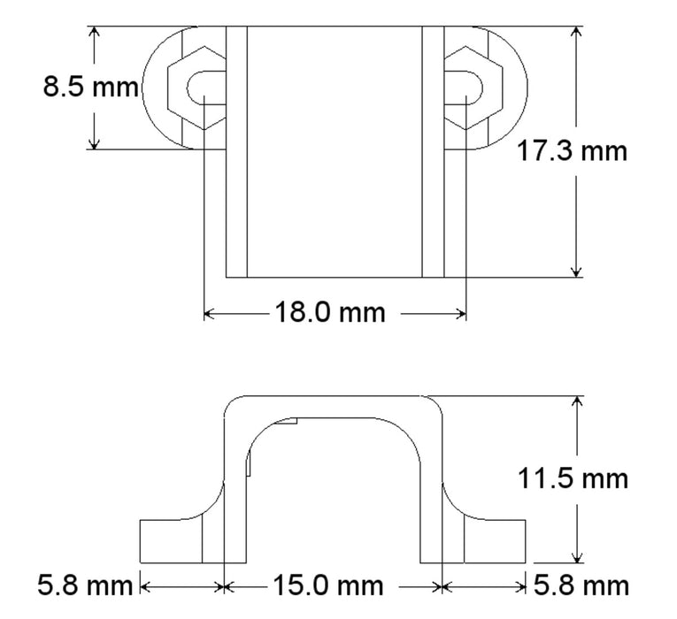 Pololu Micro Metal Gearmotor Bracket Extended Pair