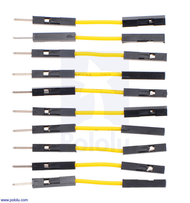 Premium Jumper Wire 10-Pack MF 1" Yellow