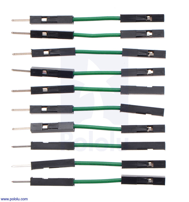 Premium Jumper Wire 10-Pack MF 1" Green