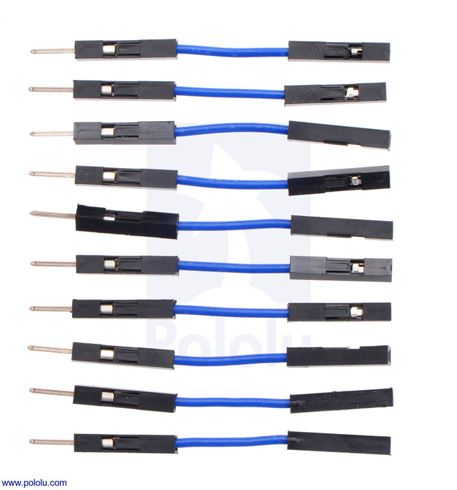 Premium Jumper Wire 10-Pack MF 1" Blue