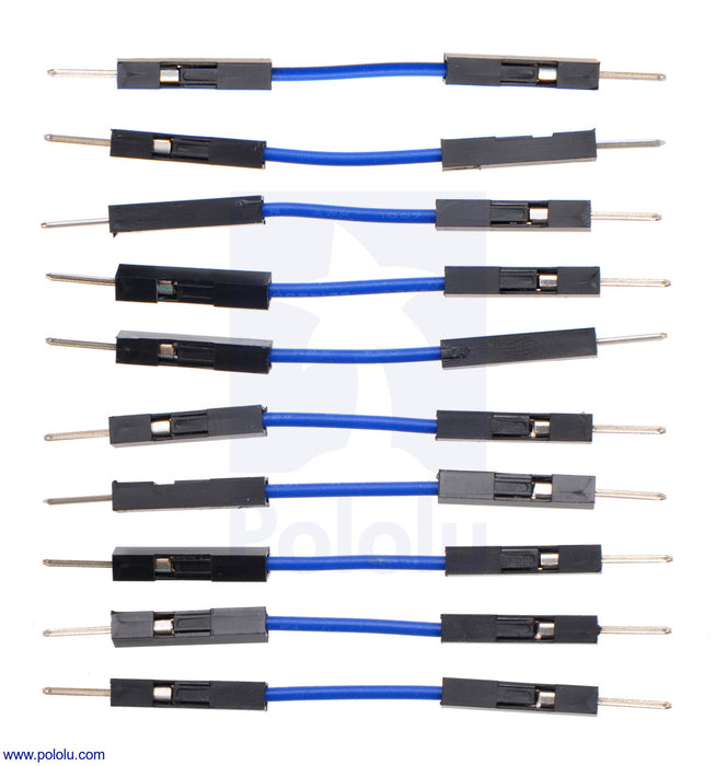 Premium Jumper Wire 10-Pack M-M 1" Blue