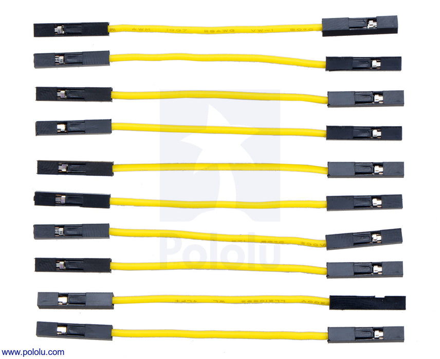 Premium Jumper Wire 10-Pack F-F 2" Yellow