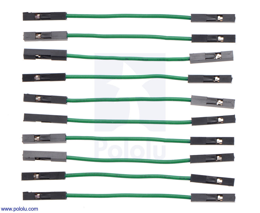 Premium Jumper Wire 10-Pack F-F 2" Green