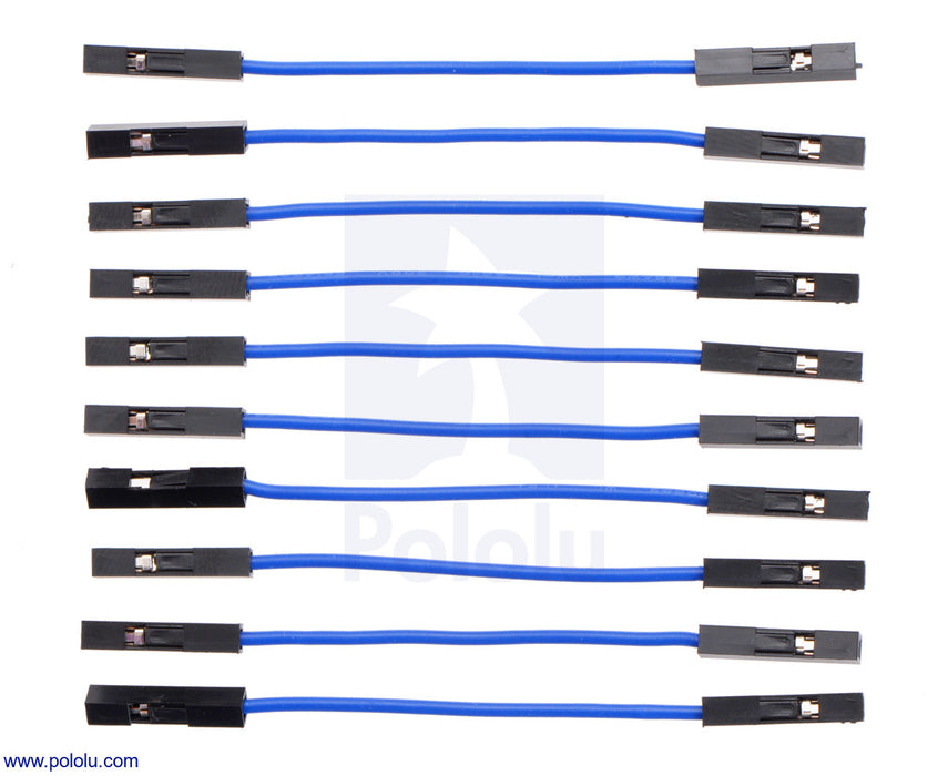 Premium Jumper Wire 10-Pack F-F 2" Blue